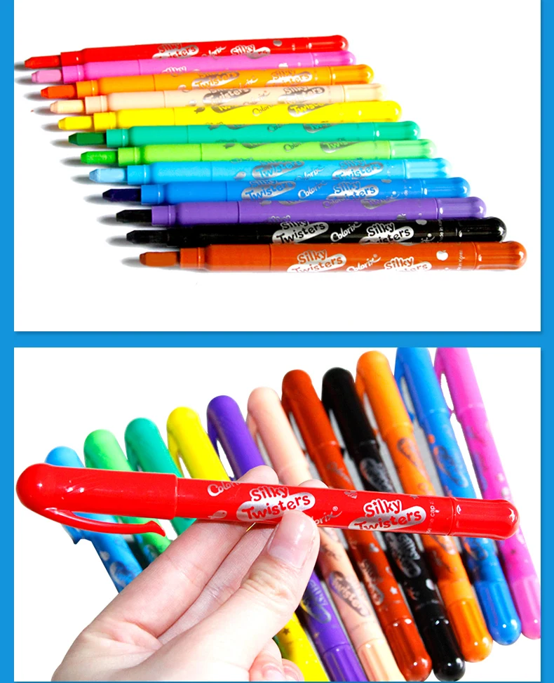 Детский поворотный тонкого стержня безопасности и нетоксичные воды стиральная ручка цветной карандаш Акварели Кисти Книги по искусству