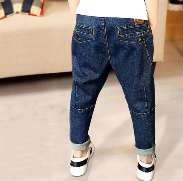 Одежда для мальчиков; От 3 до 11 лет для мальчиков; весенние хлопковые длинные брюки; детские джинсы; детские джинсовые брюки в Корейском стиле; брюки высокого качества для подростков - Цвет: 8