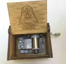 Star wars wooden hand crank Star wars Music Box Star wars theme Wooden Music Box action figure toys