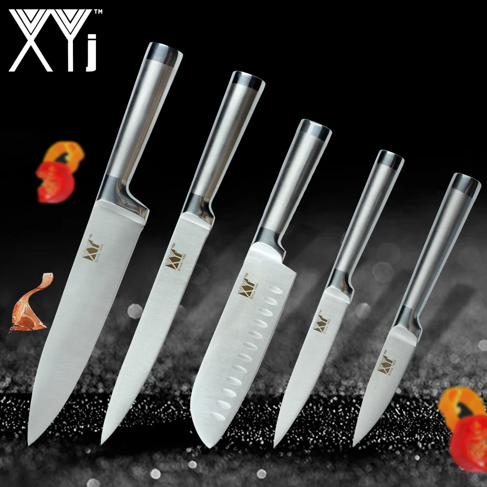 

XYj Kitchen Knives Stainless Steel Knives Paring Utility Santoku Chef Slicing Knives Kitchen Tools Accessories New Arrival 2019