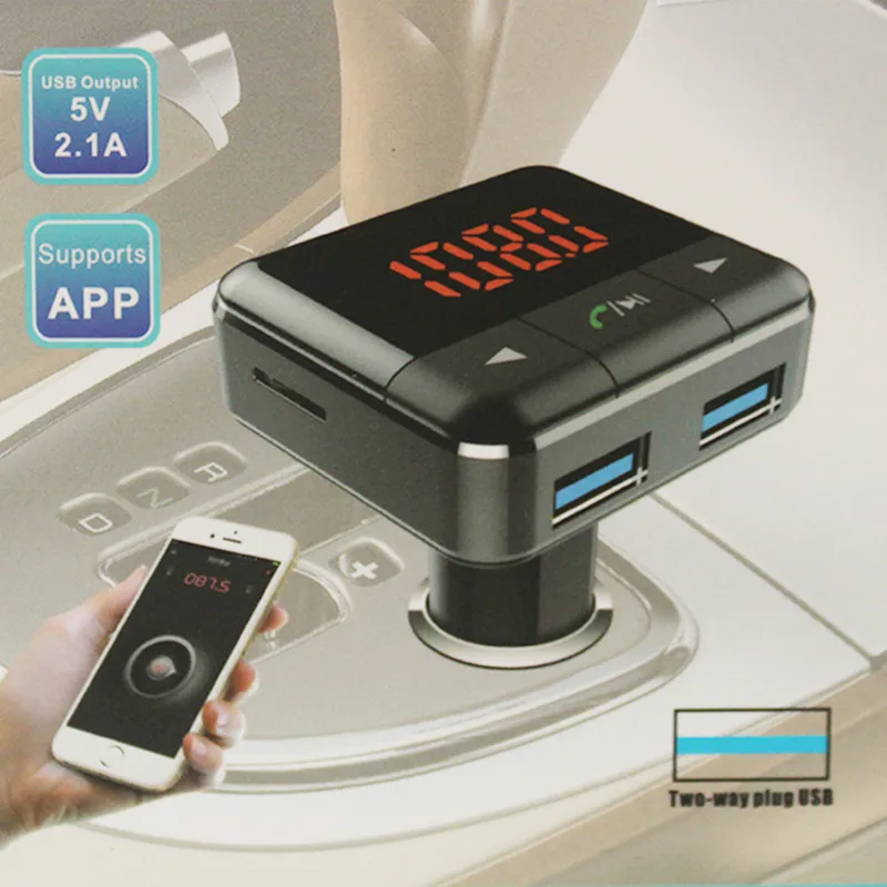 Car Kit Wireless APP Bluetooth FM Transmitter MP3 Player Handsfree