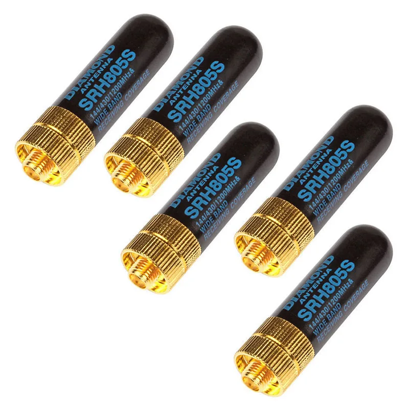 

5PCS/LOT Dual Band UHF+VHF SRH805S SMA Female Antenna for Baofeng uv-5r BF-888s uv-82 UV-5RA uv-5re TK3107 2107 10W 144/430MHz