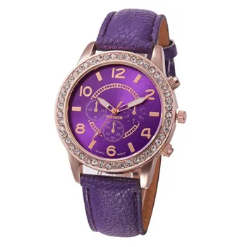 

2017 Fashion Women's Watch Luxury Diamond Analog Leather Quartz Wrist Watches Gift relogio masculino Uhren relojes Ma2