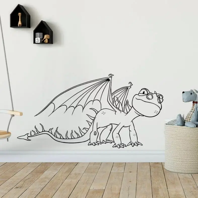 Cute Dragon Wall Decal Nursery Play Room Decor Dragon Baby Wall Vinyl