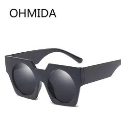 Ohmida Лидер продаж Ретро Круглый Солнцезащитные очки для женщин Для мужчин Винтаж черный Цвет Защита от солнца Очки женский оттенки очки