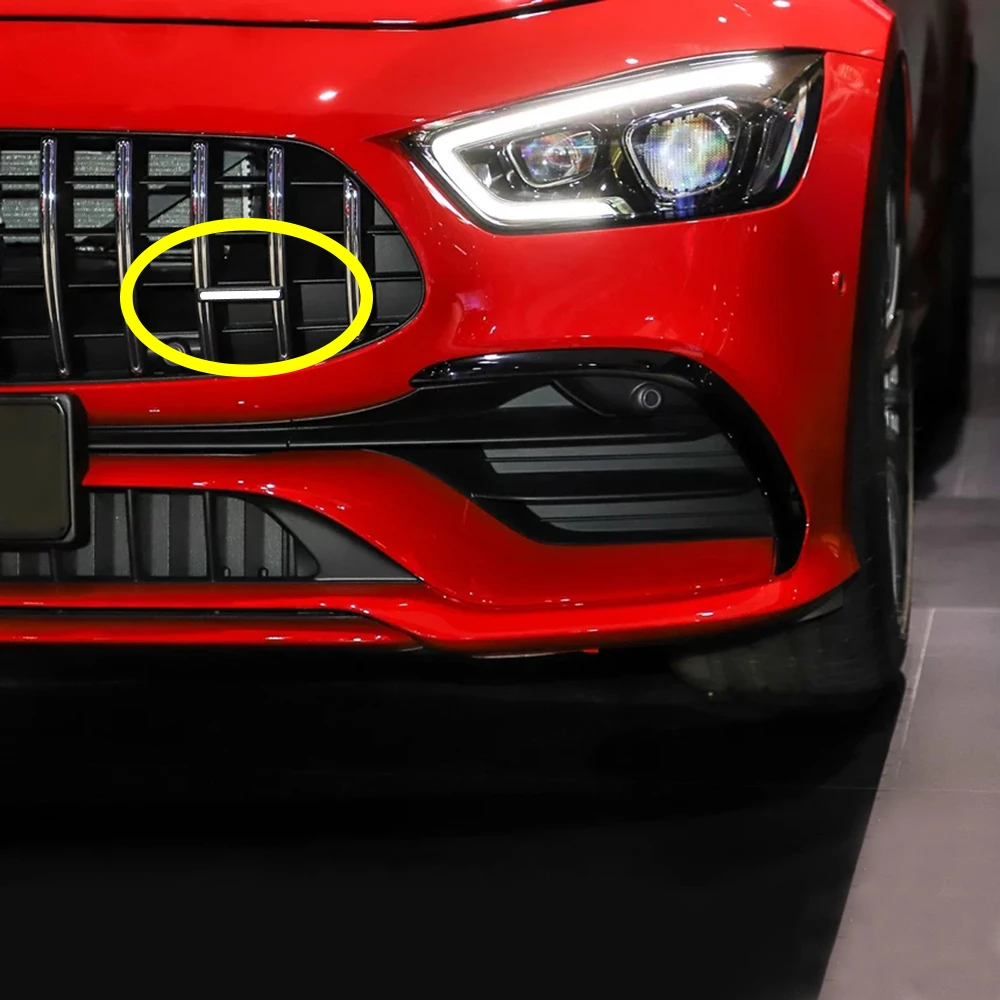 

1-10 pcs For AMG Emblem Auto Front Grill Logo Sticker 3D Chrome Trim Accessories For Mercedes Benz GT 50 53 63 S R C 4MATIC