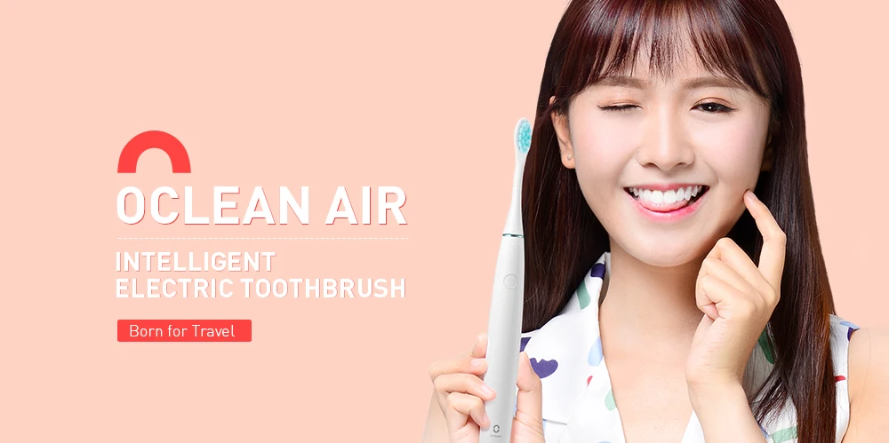 Oclean Air перезаряжаемая звуковая электрическая зубная щетка интеллектуальное приложение/WeChat управление с чувствительной к давлению кнопкой