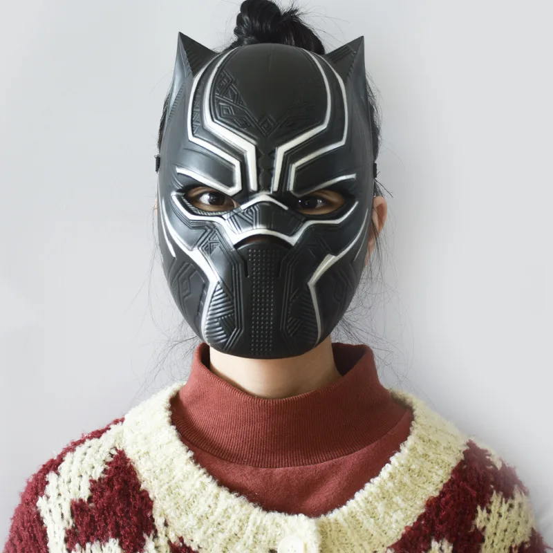 Black Panther Mask Marvel Movie Super Hero Savior Mask Helmet Cosplay Costume Halloween Party Masquerade Decoration Props (2)