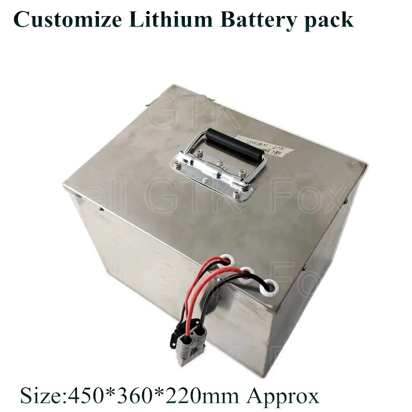 48v 5000wh battery pack lithium LMO NMC 200A BMS max for Electric outboards motor rv 8800w power fishing bait + fast 10A charger (3)