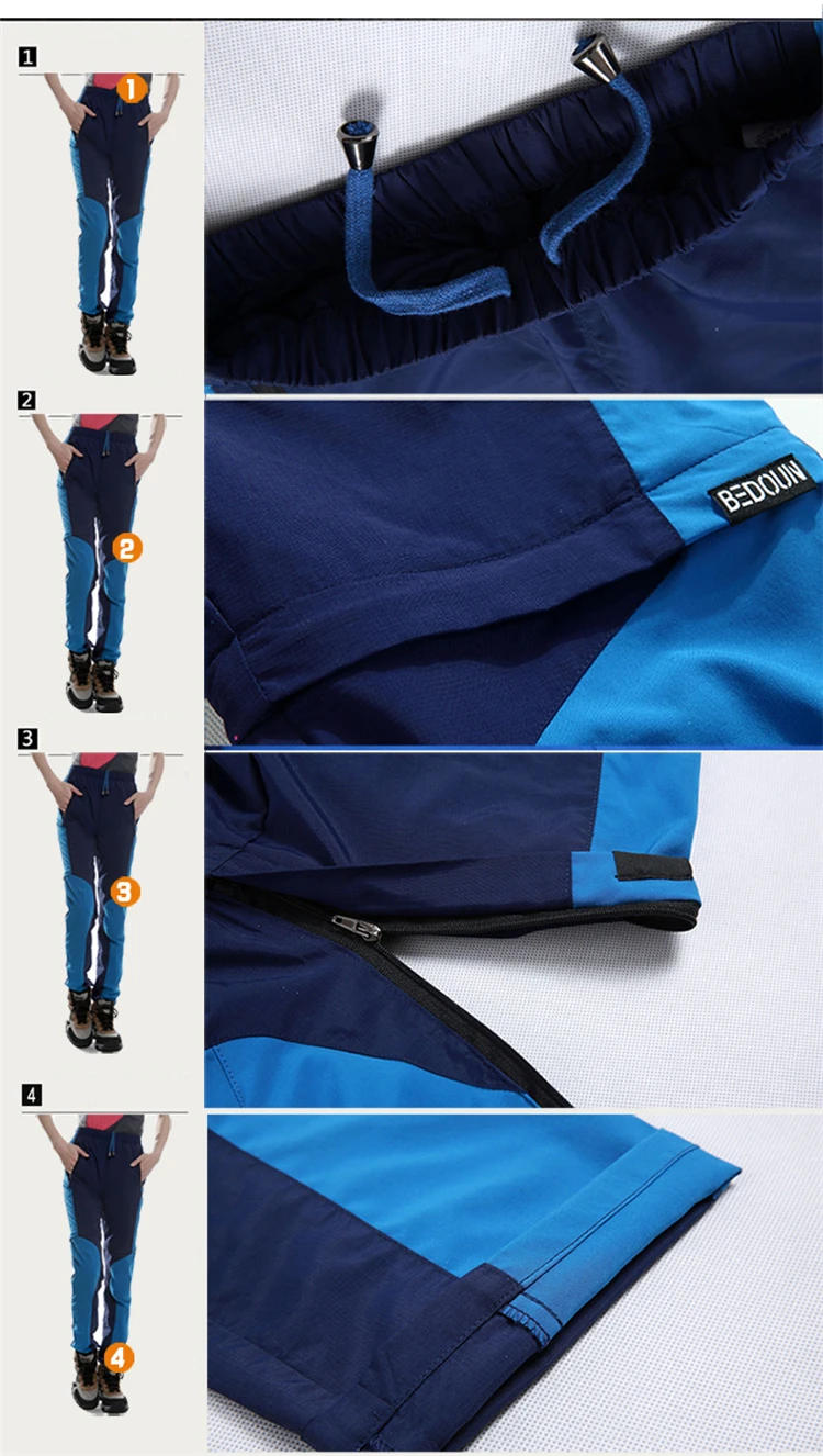 Aufdiazy Mens Stretch Removable Quick Dry Hiking Fishing Pants Black Spring Summer Men Outdoor Trekking Climbing Trousers IM054  (3)