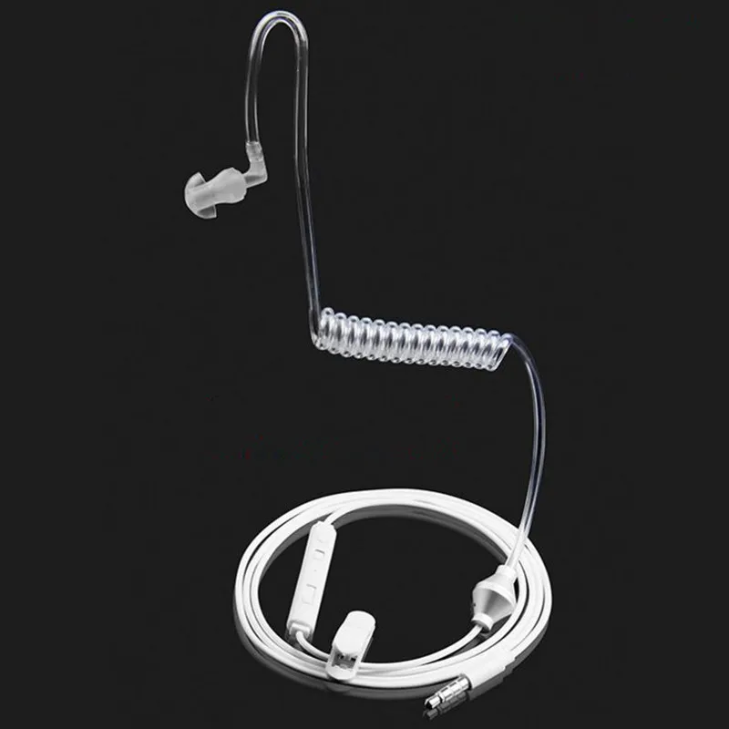 

New Universal 3.5mm Monaural Stereo Air Spring Conduit Earhook Headset Anti Radiation Earphone  For iphone xiaomi