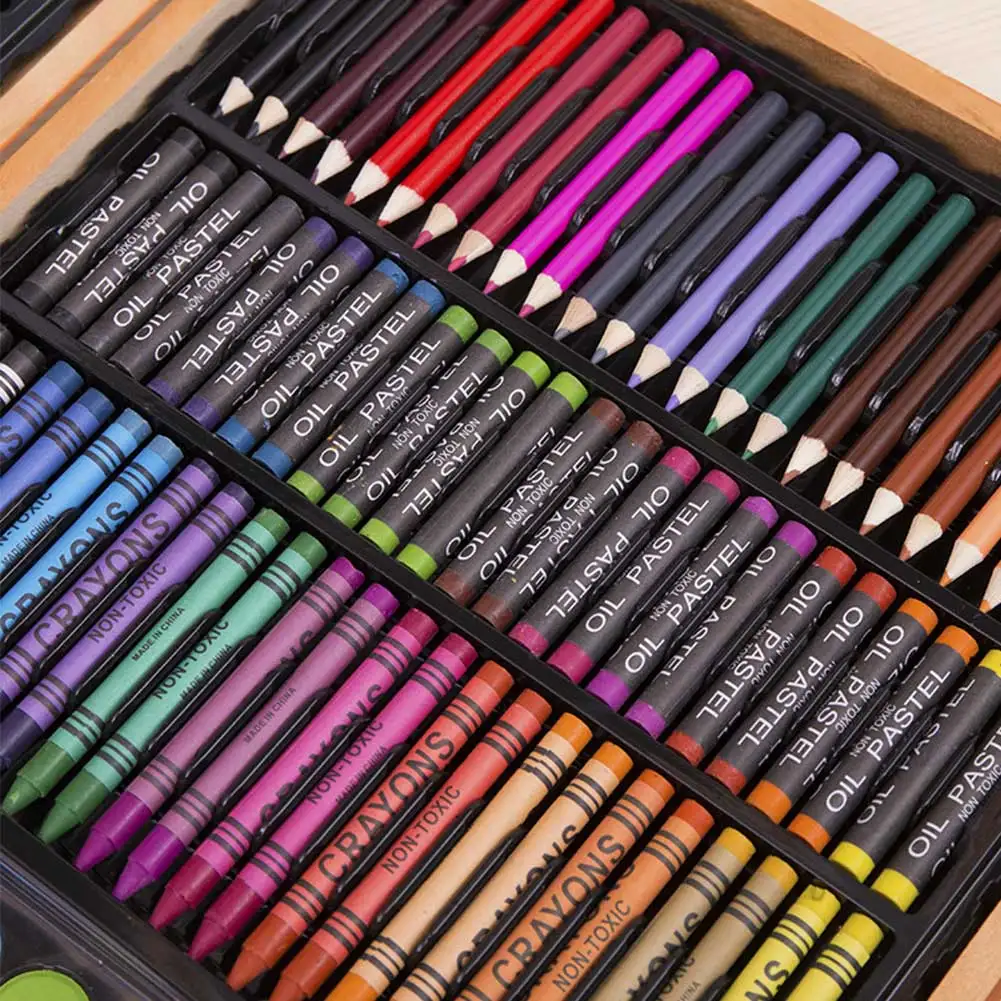 Caixas de Pintura Papelaria das Crianças Desenho Canetas Definir Crianças Presentes Aquarela Caneta Conjunto Pintura Aprendizagem Kit 150 Pçs Mod. 108476 7 Cheap Brinquedos p desenhar