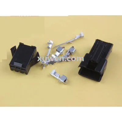 

free shipping 50/PCS JST 2.54mm SM 3 Pin 3 Way Multipole Connector plug With ternimal male and female