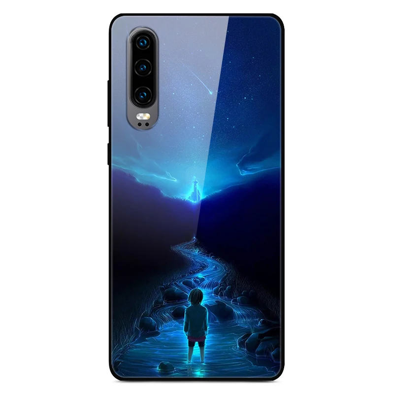 Чехол H для huawei P30, жесткий стеклянный чехол для телефона huawei P30 Pro P30Pro, Мягкий бампер, закаленное P 30, пространство для Huawe P30