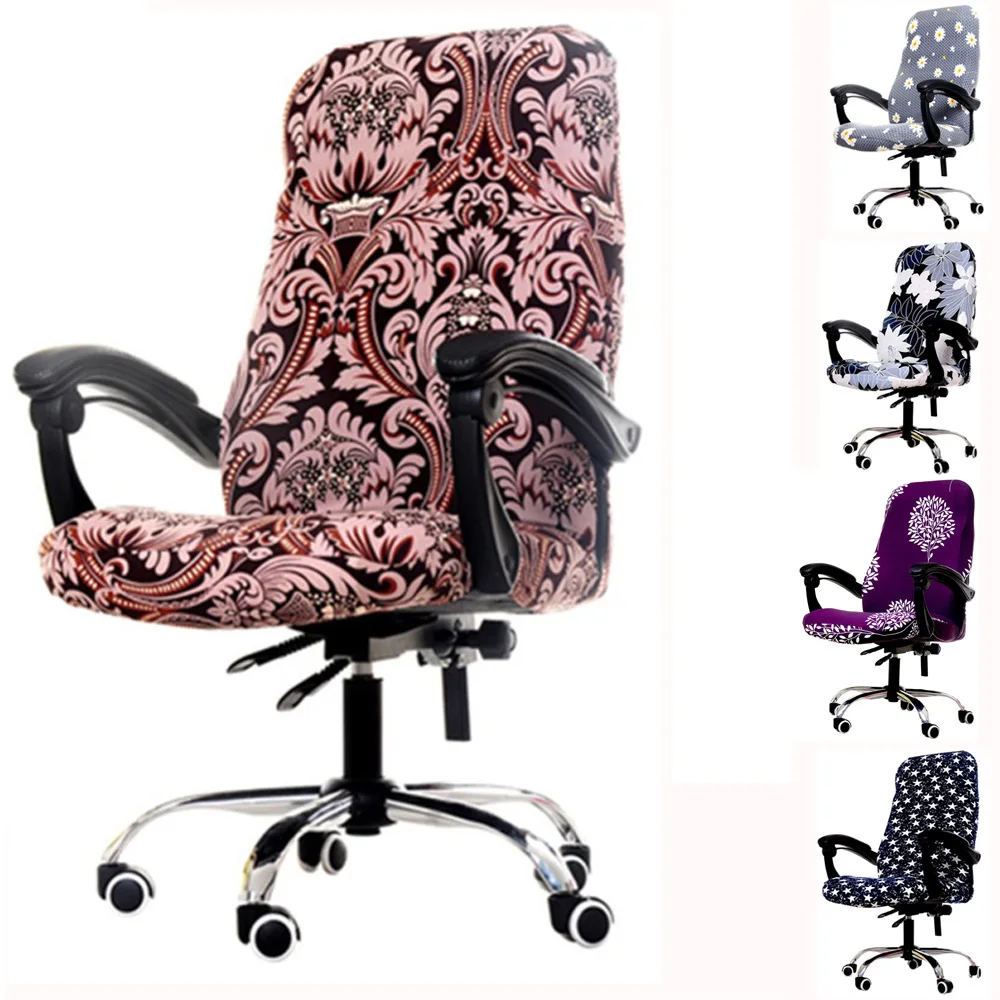 

Dropshipping More Models! Rotating Office Computer Chair Cover Spandex Covers With Zipper Stretch Chair Dust Cover Customized