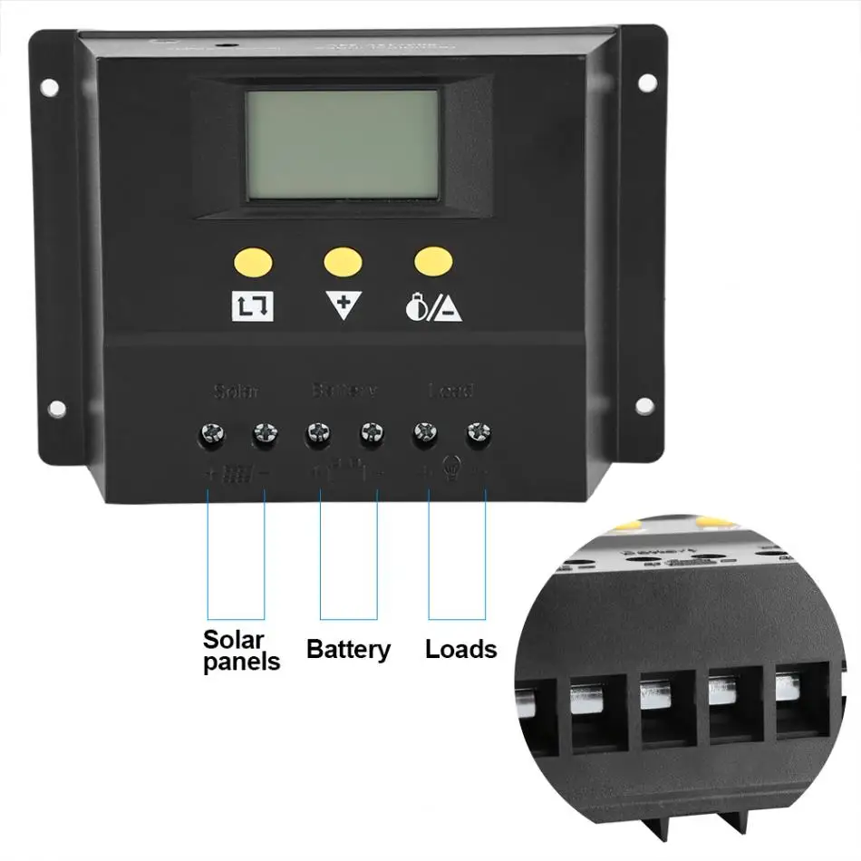 DC12/24 V 80A PWM Контроллер заряда солнечной батареи регулятор зарядного устройства 720/1440W контроллер системы солнечных батарей инструмент