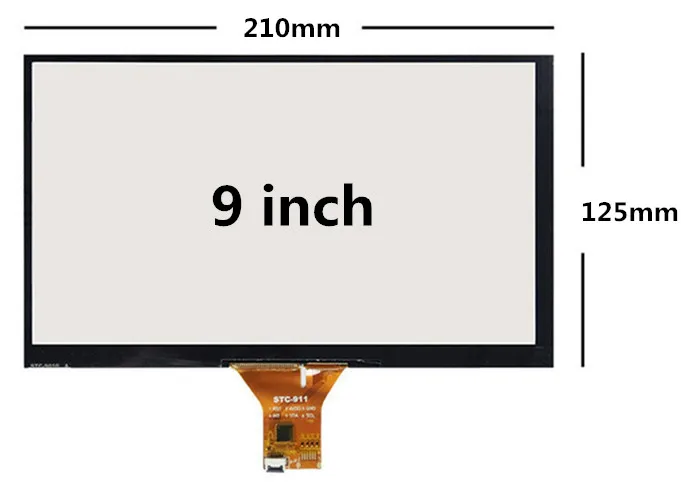 9 дюймов 210 мм* 125 мм Raspberry Pi планшетный ПК навигационный емкостный сенсорный дигитайзер Сенсорная панель стеклянная USB плата драйвера