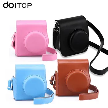 

DOITOP Leather Camera Bag Case Cover Pouch Protector Shoudler Bag For Polaroid Photo Camera For Fuji Fujifilm Instax Mini 8 NEW
