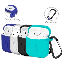 Силиконовые кожа защитный рукав для Airpods ремень мягкие наушники Case противоударный Оболочки Коробка с шнурки