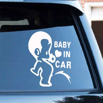 

Colorful Baby In Car Car Sticker Vinyl Car Styling Decal Sticker Art Design Pattern Car Accessories For Windshield Waterproof