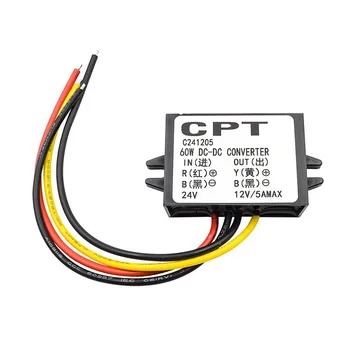 

Stable Performance DC 24V Step down to 12V 5A Car Power Converter Audio Power Transformer Converter Regulator Power Auto Parts