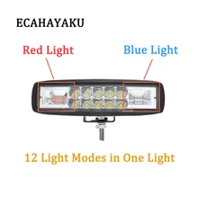 Cheap ECAHAYAKU 48W Red Blue led warning light LED Work Light Car styling Offroad Driving Light Waterproof Auto for SUV 4WD ATV Truck Cheap ECAHAYAKU 48W Red Blue led warning light LED Work Light Car styling Offroad Driving Light Waterproof Auto for SUV 4WD ATV Truck