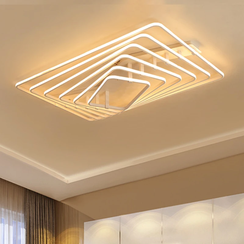 

Surface mount ceiling lights for living room bedroom study room plafonnier lamp Acrylic Rectangle shape lamparas de techo
