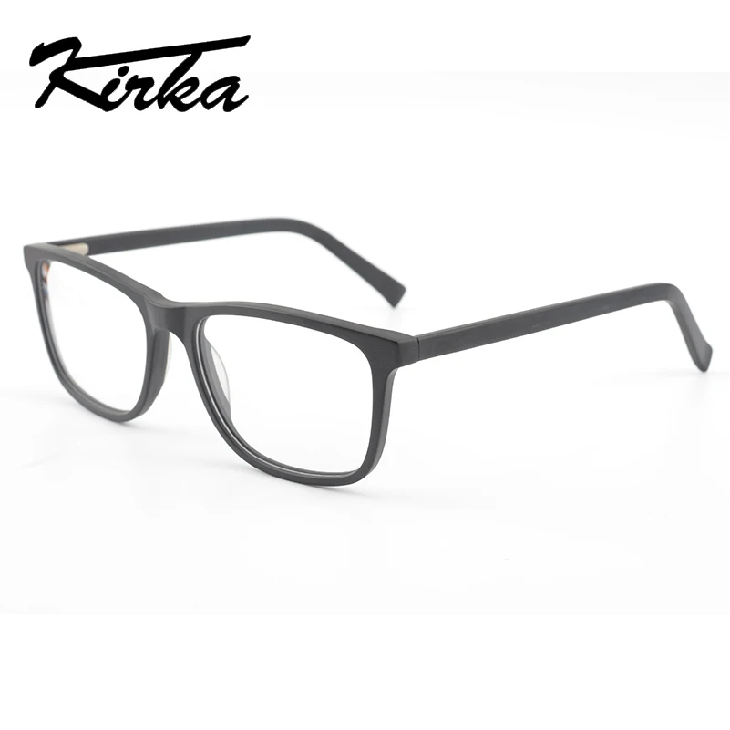 Черная оправа с квадратным каркасом для глаз от Kirka es, оптическая оправа для мужчин и женщин, ацетатные очки в стиле ретро, оправы для очков