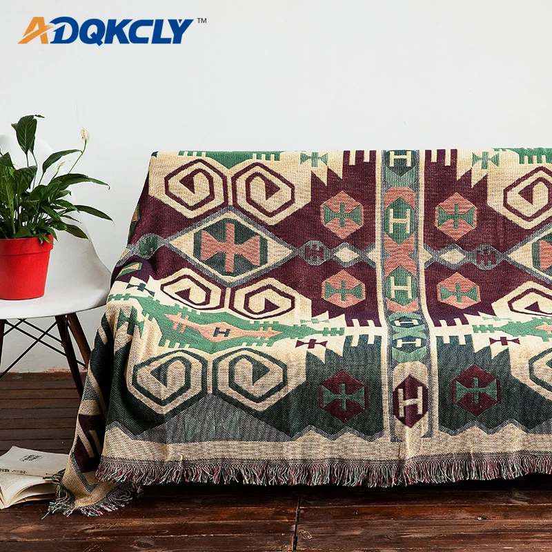

ADQKCLY Double/Three Seats Sofa Cover Cotton Linen Fabric Double-side throw Blanket for Summer Spring air-condition Mutiple Mats