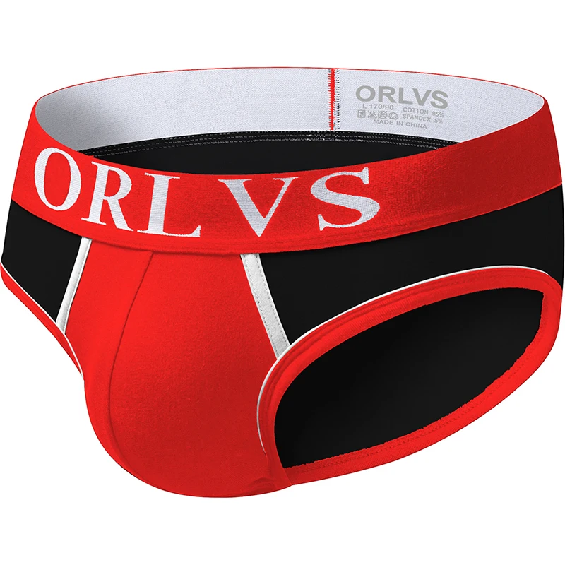 ORLVS 3 шт. сексуальное мужское нижнее белье трусы для геев cueca мужские хлопок