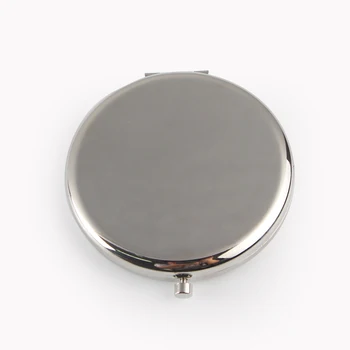 

Silver Compact Mirror favors Dual Side blank Magnifying Cosmetic Makeup Mirror Wedding gift idea #18305-1