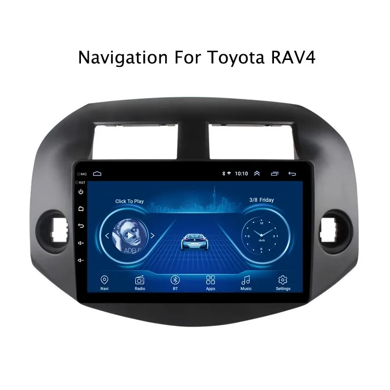 Ectwodvd 10 1 дюймов Andriod 8 Автомобильный gps навигация для Toyota RAV4 2007 2012 автомобильный DVD