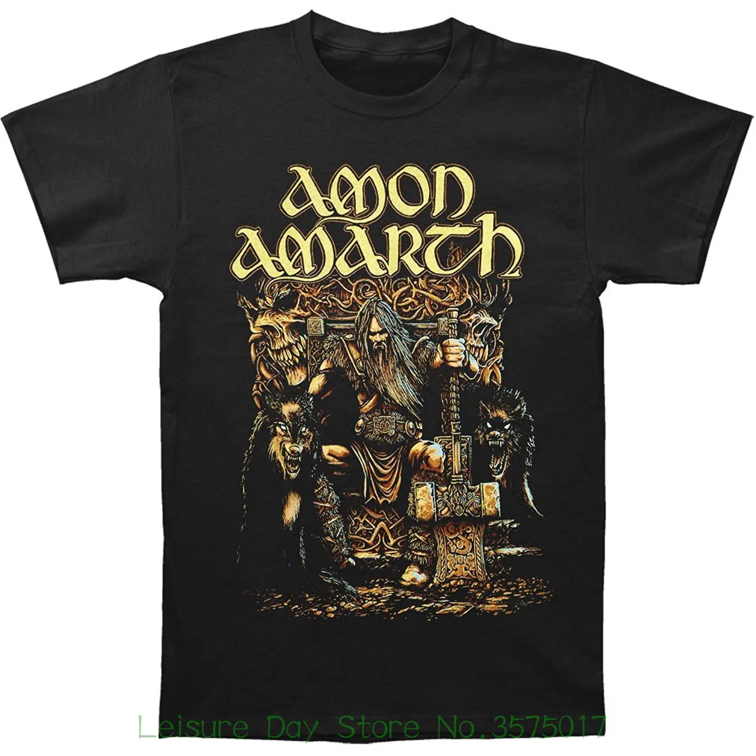 

Men Tee Shirt Tops Short Sleeve Cotton Fitness T-shirts Amon Amarth - Thor Oden's Son Mens Tshirt