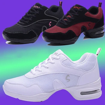 

Profession Soft Outsole Air Cushion Bottom Four Season Square Dance Shoes Sneakers Modern Ballet Jazz Practice Sport Dance Shoes
