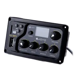 JOYO EQ-MP3 акустической гитары MP3 эквалайзер музыка объем бас Ближний ВЧ присутствия Captador ЖК-дисплей цифровой 3-полосный эквалайзер