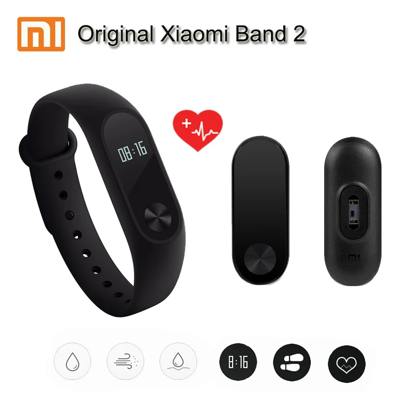 

100% Original Xiaomi Mi Band 2 miband 2 Smart Mi Band OLED Display Touchpad Heart Rate Monitor Bluetooth 4.0 Fitness Tracker
