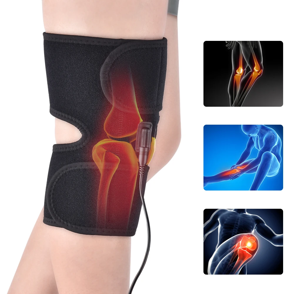 Goedkoop Infrarood Verwarmde Kniebrace Wrap Ondersteuning Massager Letsel Krampen Artritis Herstel Hot Therapie Pijnbestrijding Knie Revalidatie