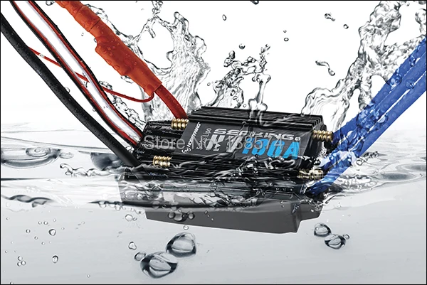 

Hobbywing Seaking 5-12S 130A-HV V3 Electronic Speed Controller ESC for RC Boats