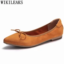 Балетная обувь для женщин острый носок туфли без каблуков женские лоферы ботинки "Харадзюку" криперы женская обувь весна chaussures femme ayakkabi