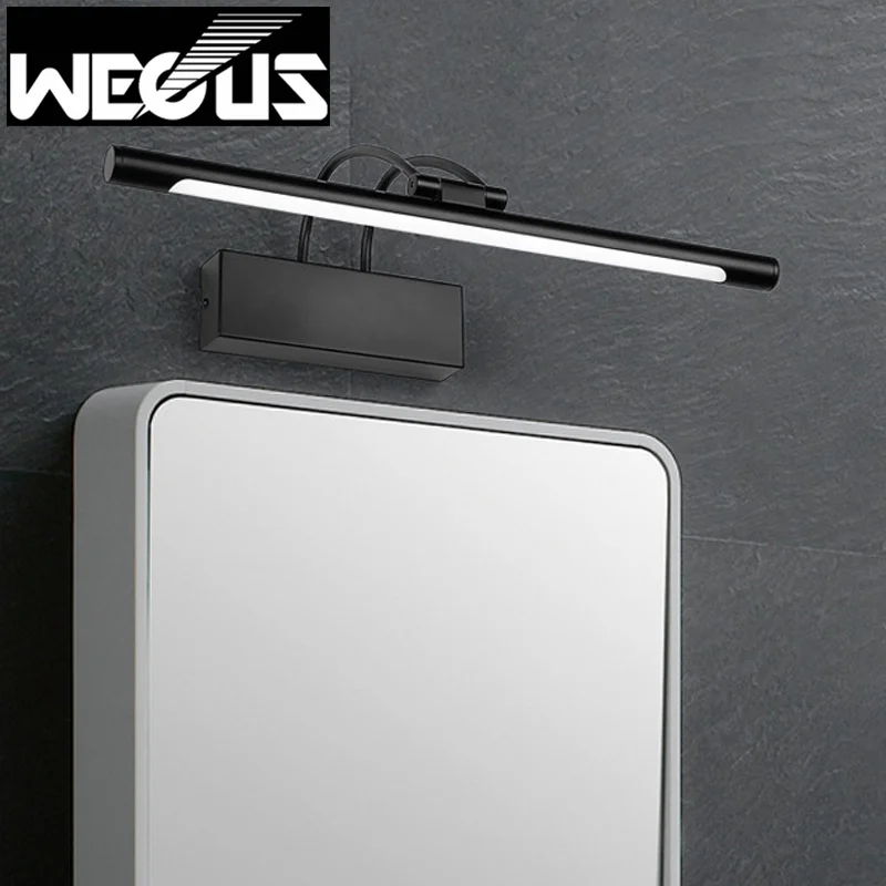 شعبية الأسود مرآة حمام ضوء ، للتدوير نوم مصباح الغرور ، دراسة backaground الإضاءة 45 سنتيمتر 9 واط