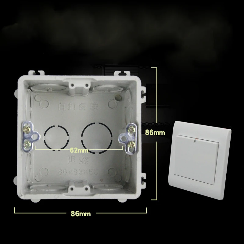 2 шт. тип 86 Пряжка самоблокирующийся нижний темный ящик утолщение комбинация для универсальной проводки Панель переключатель гнездо