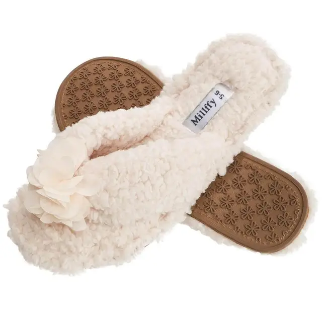 fluffy thong slippers