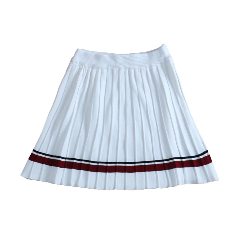Новые плиссированные мини юбки для женщин Харадзюку кавайная юбка полосатая трикотажная Мини юбка Женская#3091