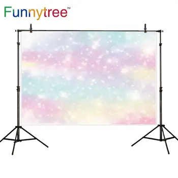 

Funnytree photography photo phones for photo colorful bright rainbow shine glitter cute baby birthday party backdrop wallpaper