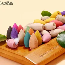 NOOLIM смешанные 200 шт натуральный до башня для Благовоний Роза Жасмин Лаванда Сакура Ароматические конусы рефлюкс Tower курильница для благовоний пуля