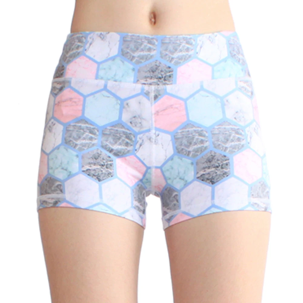 

Women Sports Gym Yoga Pants Quick Dry Elastic Female Sports Gym Exercise High Waist Leggings Shorts Yoga Pants Print Sport Pant
