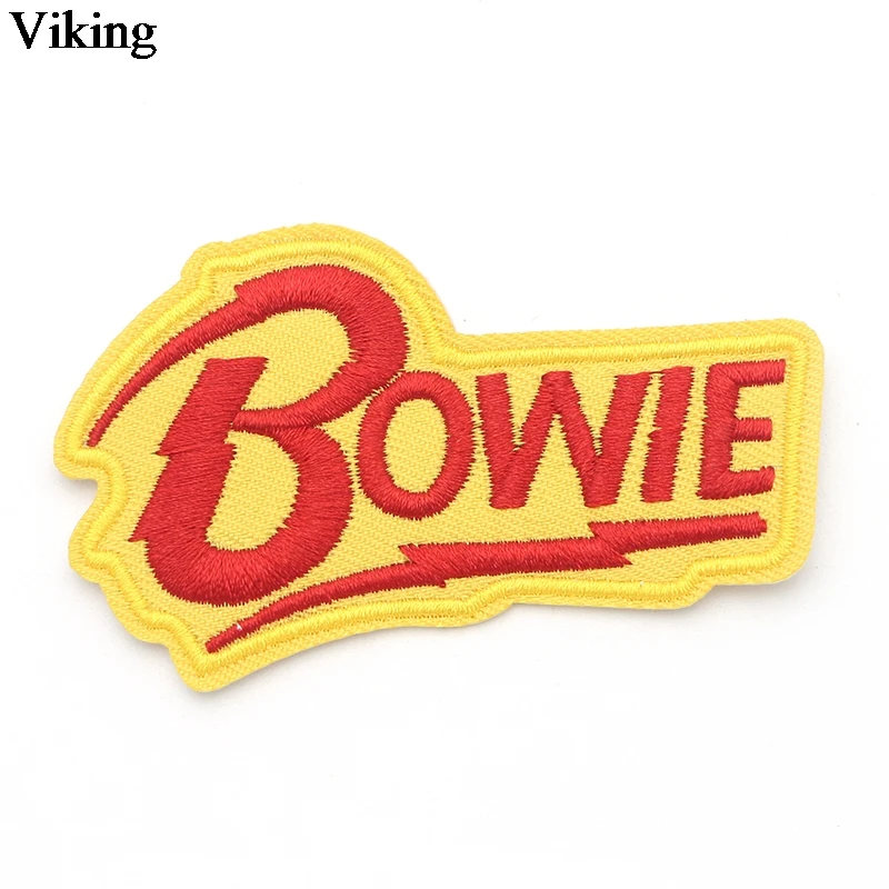 

Rock star David Bowie Cool Iron On Embroidery Patch Clothes Patches For Clothing Stickers Garment Diy Bag Accessories G0074