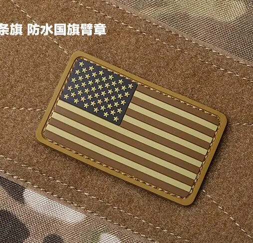 

America Flag Patch Rubber US Flag Tactical Patch PVC Morale Armband Army Hook And Loops Army Combat Badge