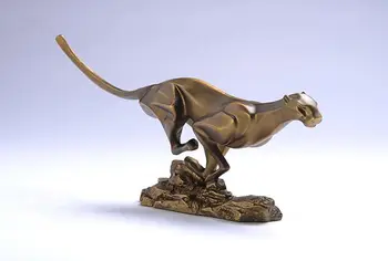

Lovely lifelike resin Statue Lucky leopard Home Living Room Decorations