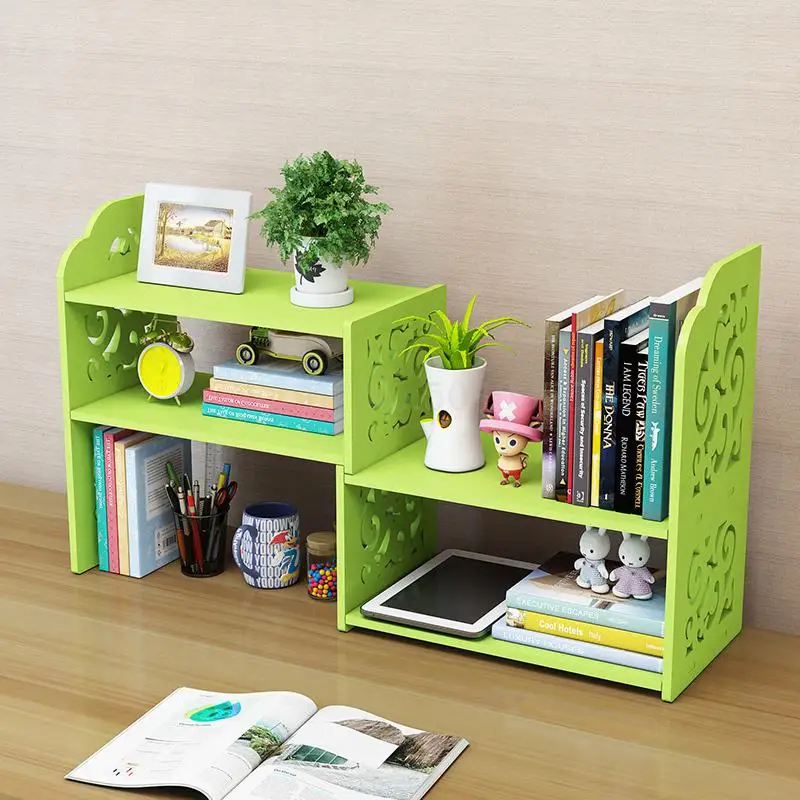 

Bookshelf simple table shelf children's desktop storage rack simple modern telescopic student rotating small bookshelf